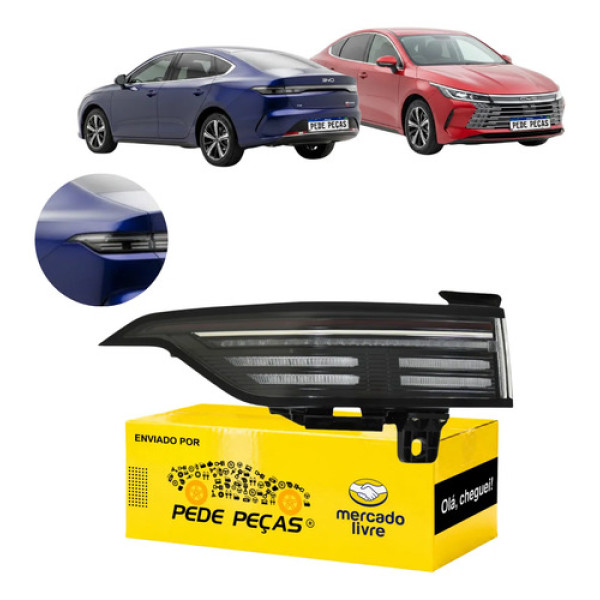Lanterna Canto Byd King 2024 2025 26 2027 Full Led Nova L.e Esquerdo/motorista Fumê