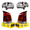 Par Lanterna Sinaleira Fiat Palio 2003 04 A 07 2008 Tricolor Ambos Lados Vermelho/cristal/âmbar