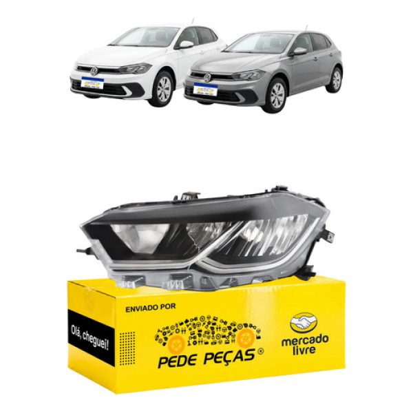 Sinaleira Volkswagen Polo Full Led 2023 A 2026 C/avaria Le Esquerdo/motorista