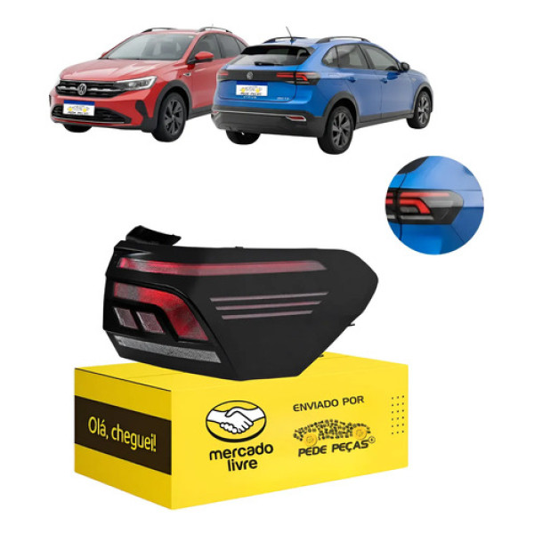 Lanterna Nivus 2020 2021 2022 23 24 25 2026 C/led Nova L.d Direito/passageiro Fumê