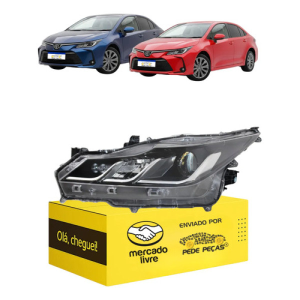 Farol Toyota Corolla Gli 2020 21 A 2026 Elétrico C/led L.e Esquerdo/motorista