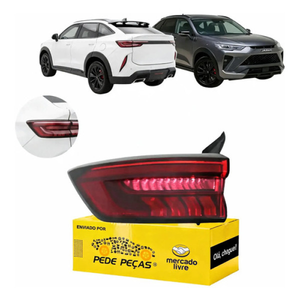 Sinaleira Traseira Haval H6 Gt 2023 A 2025 Full Led Novo Le Esquerdo/motorista Vermelho
