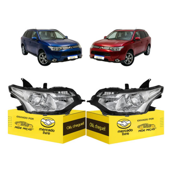 Par Farol Sinaleira Mitsubishi Outlander 2014 2015 Ambos Lados
