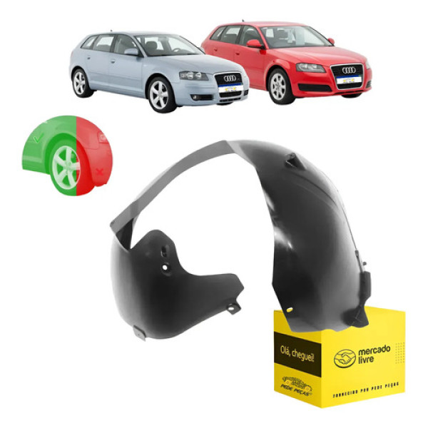 Parabarro Dianteiro Audi A3 2007 08 09 A 2012 Posterior L.d