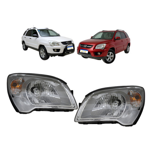 Farol Kia Sportage 2009 2010 Esquerdo Direito Par Novo Lx Ex Ambos Lados