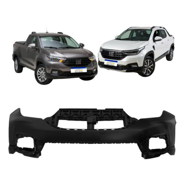 Parachoque Dianteiro Fiat Strada 2021 2022 A 2025 Preto Liso