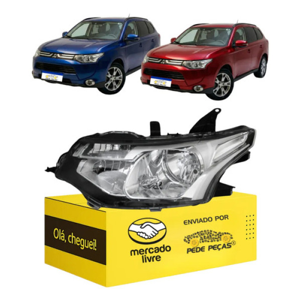 Farol Sinaleira Mitsubishi Outlander 2014 2015 S/projetor Le Esquerdo/motorista