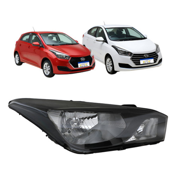 Farol Hb20 Mascara Negra 2013 2014 2015 2016 2017 2018 19 Ld Direito
