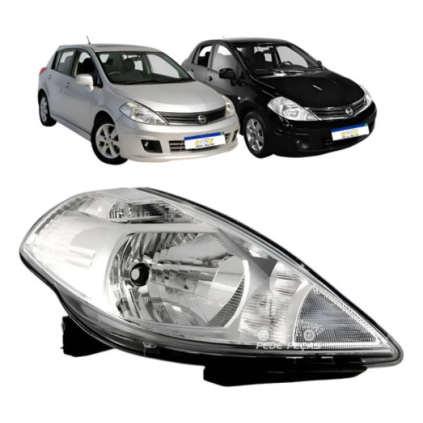 Farol Direito Nissan Tiida 2008 2009 2010 2011 A 2013 S Sl Direito/passageiro