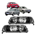 Par Farol Vw Gol Saveiro Parati 2000 A 2005 Máscara Negra Direito