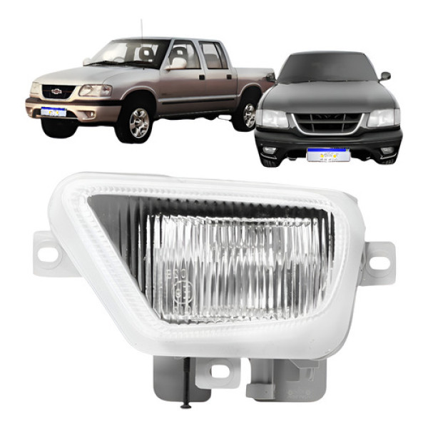 Farol Auxiliar Neblina S10 Blazer 1999 2000 Lente Vidro Le Transparente Esquerdo