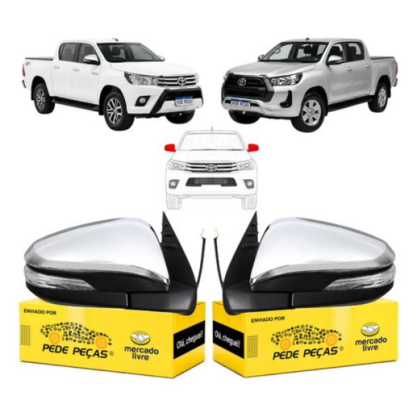 Par Retrovisor Elétrico Toyota Hilux 2016 17 A 2026 5 Fios
