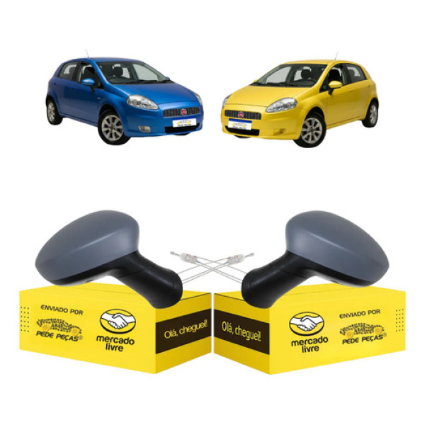 Retrovisor Fiat Punto 2008 2009 10 11 2012 Novo Manual Par