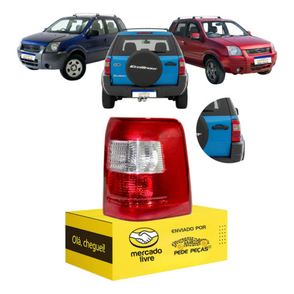 Lanterna Traseira Direita Ford Ecosport 2003 04 05 06 2007 Direito/passageiro
