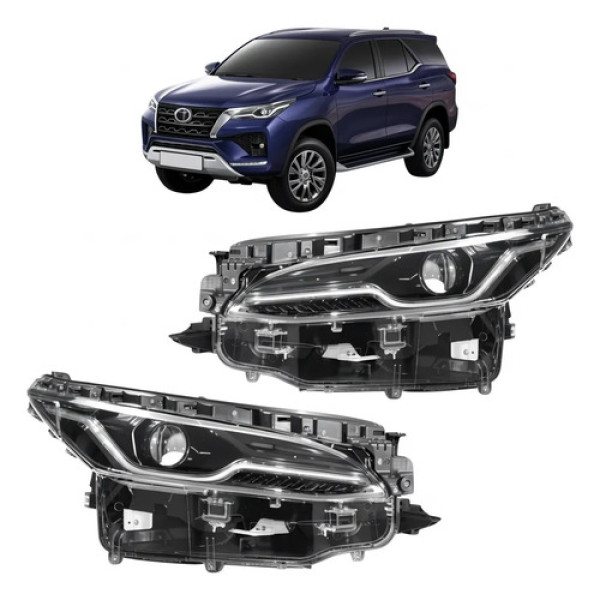 Par Farol Toyota Hilux Sw4 Srx Platinum Full Led 2021 A 2025 Ambos Lados