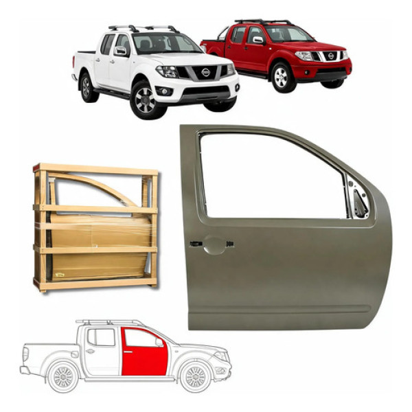 Porta Dianteira Frontier 2008 2009 10 11 12 A 2016 Nova Ld Dianteira Direito Cinza
