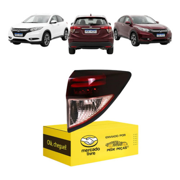 Lanterna Traseira Honda Hrv 2017 2018 Rosa C/led Ld Direito/passageiro Rosa