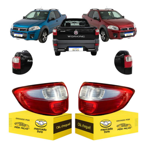 Par Lanterna Sinaleira Fiat Strada 2014 15 16 17 18 19 2020 Ambos Lados