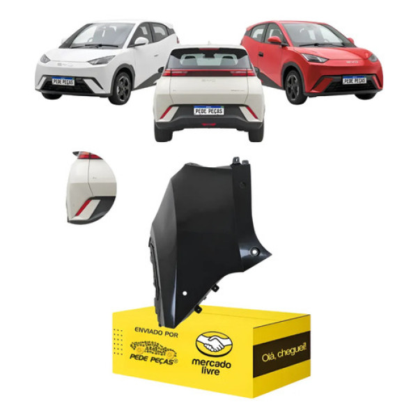 Ponteira Parachoque Traseiro Byd Dolphin Mini 2023 A 2026 Le