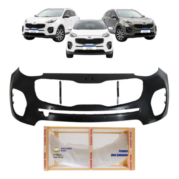 Parachoque Dianteiro Sportage 2017 2018 2019 Novo Preto