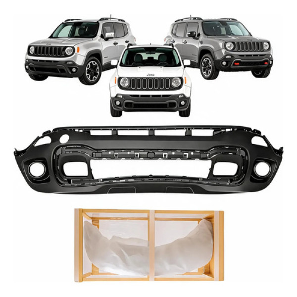 Parachoque Jeep Renegade 2016 2017 18 A 2021 Longitude Sport Preto