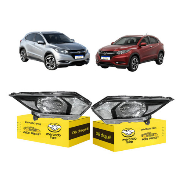 Par Farol Honda Hrv Hr-v Dianteiro 2016 2017 2018  Esquerdo