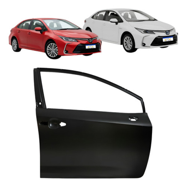 Porta Dianteira Direita Toyota Corolla 2020 A 2025 Preta Dianteira Direita Preto