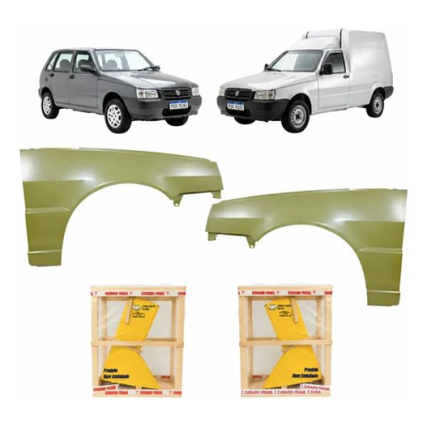 Par Paralama Fiat Uno Fiorino 2006 2007 2008 2009 A 2013