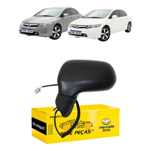 Retrovisor Esquerdo Honda Civic 2007 08 09 2010 2011 S/pisca