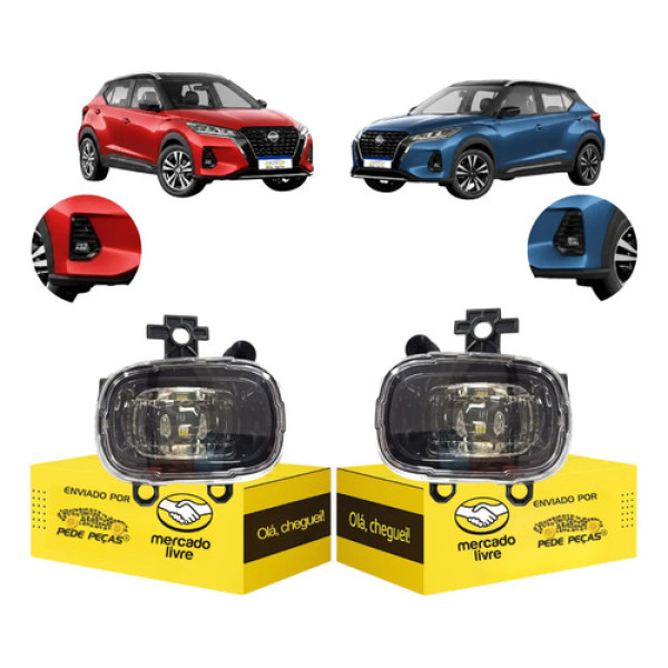 Par Milha Auxiliar Cibie Nissan Kicks 2022 23 24 2025 C/led Cristal