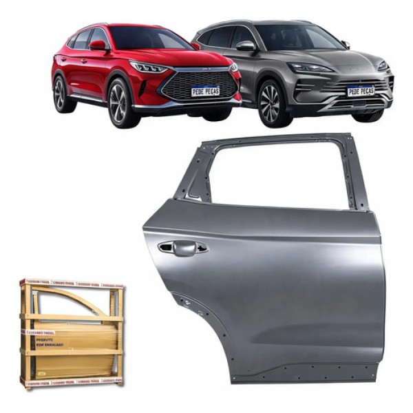 Porta Direita Traseira Byd Song Plus Premium 2023 24 A 2027 Traseira Direito Cinza Para Pintura
