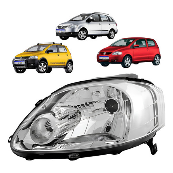 Farol Fox Spacefox Crossfox 2003 A 2010 Foco Simples Novo Le Esquerdo/motorista