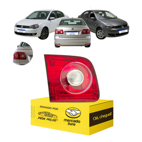 Lanterna Tampa Polo Sedan 2007 08 10 2011 2012 2013 2014 L.e Esquerdo/motorista Vermelho
