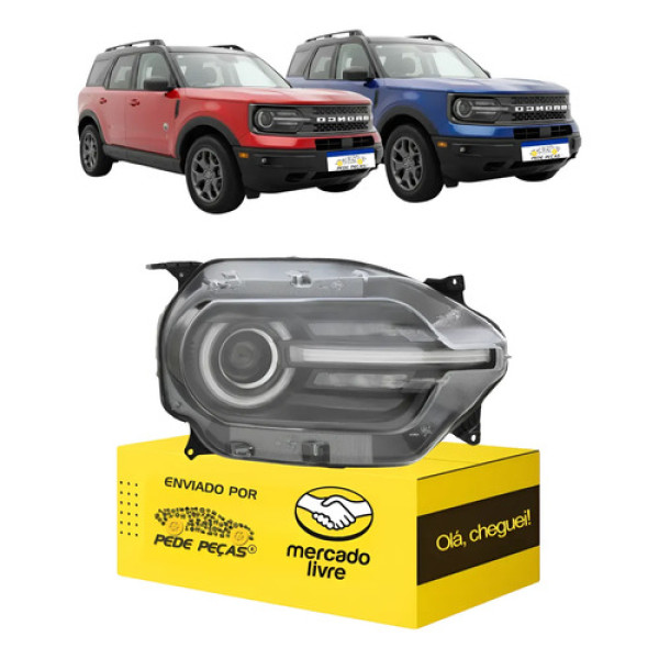 Farol Ford Bronco Sport 2021 2022 2023 2024 2025 Novo L.d Direito/passageiro