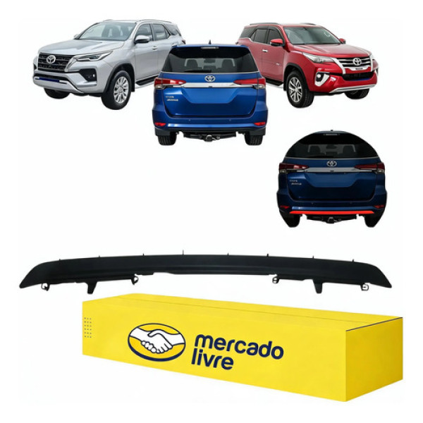 Spoiler Aplique Parachoque Traseiro Sw4 2016 A 2025 Preto