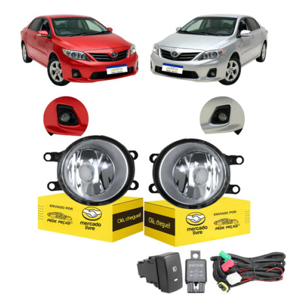 Kit Farol Milha Cibie Corolla 2009 10 11 12 13 14 15 A 2018 Cristal