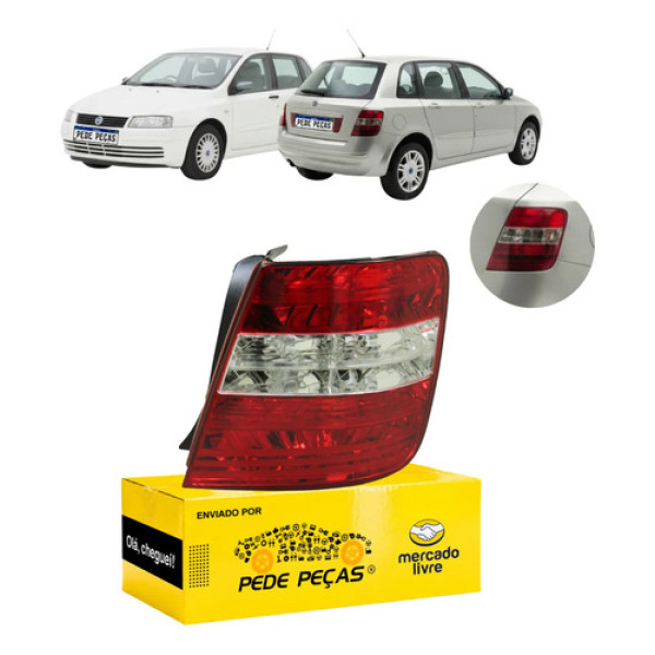 Sinaleira Traseira Direita Fiat Stilo 2002 03 04 05 06 2007 Direito/passageiro Vermelho Cristal
