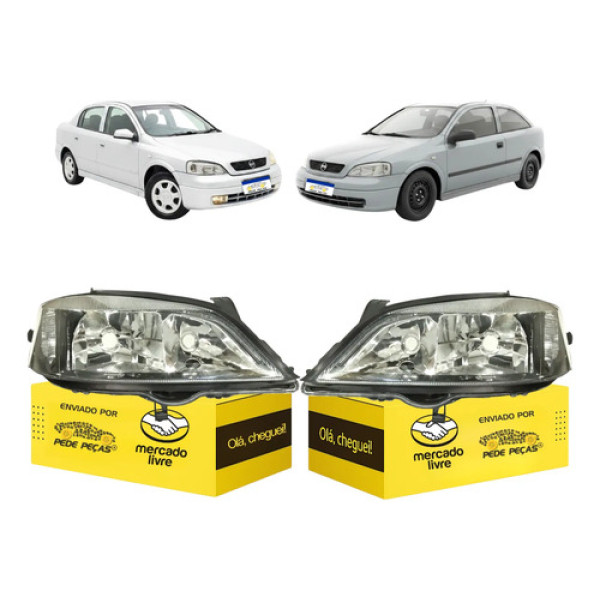 Par Sinaleira Gm Astra 1998 99 2000 2001 2002 Máscara Negra Ambos Lados