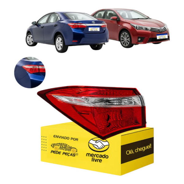 Lanterna Canto Esquerdo Toyota Corolla 2015 2016 2017 S/led Esquerdo/motorista