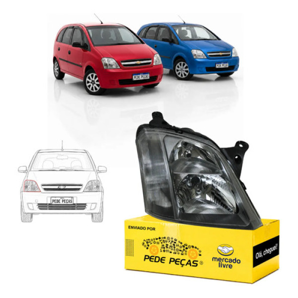 Sinaleira Farol Meriva Ss 2003 04 05 06 07 A 2012 Cinza Ld Direito/passageiro