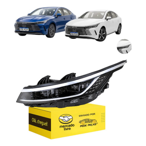Farol Sinaleira Byd King 2024 2025 2026 2027 Full Led Le Esquerdo/motorista
