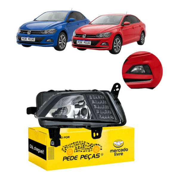 Farol Milha Auxiliar Cibie Vw Virtus 2018 19 A 2022 C/led Le Cristal