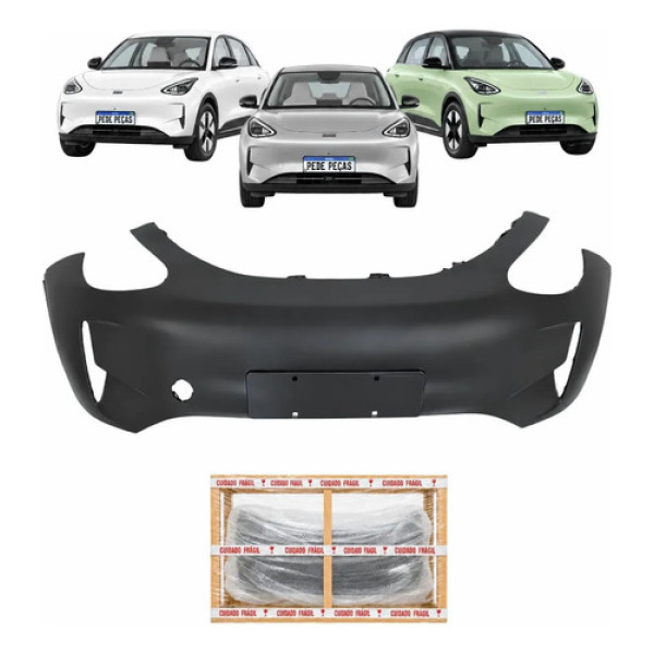 Parachoque Geely Ex2 Pro/max 2025 2026 2027 Preto Liso Para Pintura