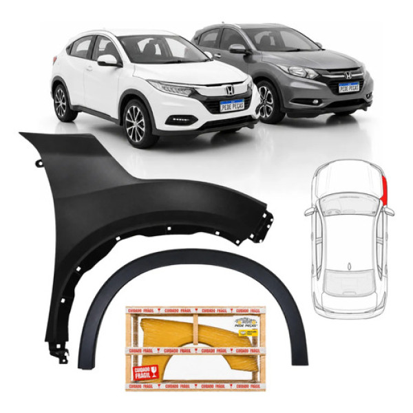 Paralama + Moldura Hrv 2015 A 2021 Lx Ex Exl Touring Ld Novo