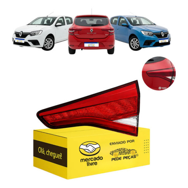 Lanterna Renault Sandero 2020 2021 2022 Tampa C/led L.d Direito/passageiro Cristal