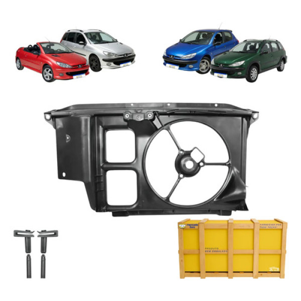 Quadro Radiador Peugeot 206 1999 2000 01 02 03 A 2010 Sem Ar