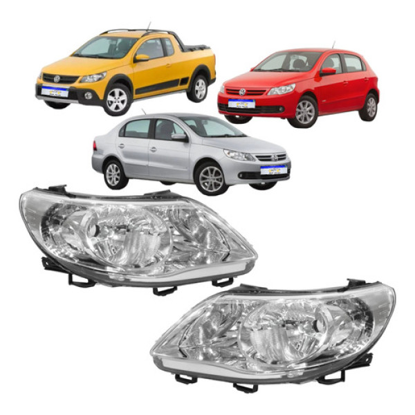 Farol Volkswagen Gol Voyage Saveiro G5 2009 2010 A 2013 Par Direito