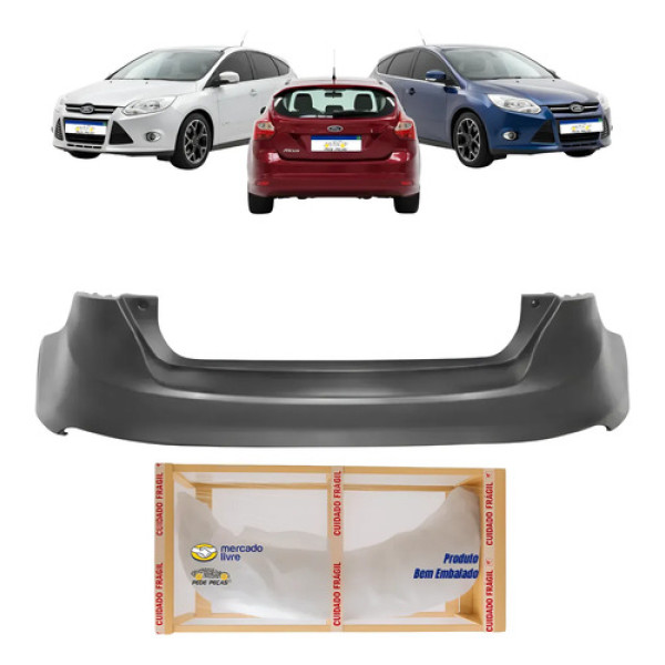 Parachoque Traseiro Ford Focus Hatch 2014 2015 Novo