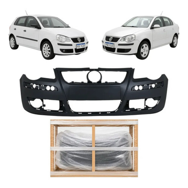 Parachoque Dianteiro Vw Polo 2007 A 2011 Novo No Primer Preto