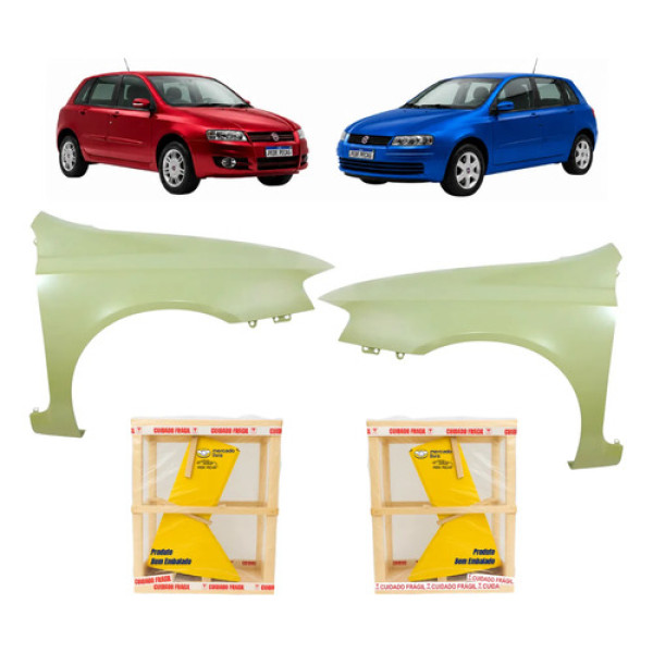 Par Paralama Fiat Stilo 2003 A 2011 Connect Blackmotion